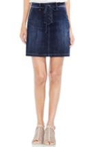 Women's Vince Camuto Lace-up Denim Mini Skirt - Blue