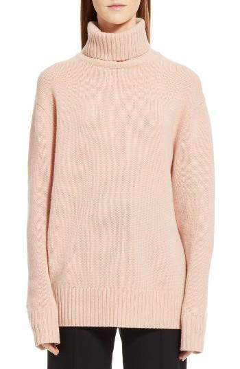 Women's Chloe Colorblock Cashmere Turtleneck Sweater - Pink