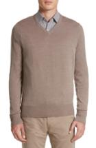 Men's Canali Regular Fit Wool Sweater R Eu - Beige
