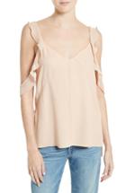 Women's Elizabeth And James Cheryl Ruffle Cold Shoulder Top