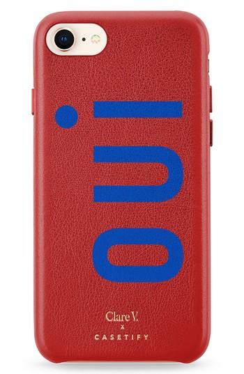 Casetify X Clare V. Oui Leather Iphone 7/8 & 7/8 Case - Red
