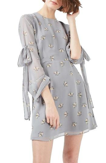 Women's Topshop Moth Print Skater Dress