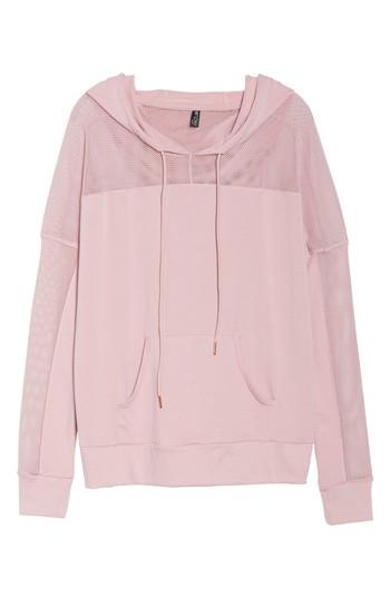 Women's Onzie Mesh Sleeve Hoodie - Pink