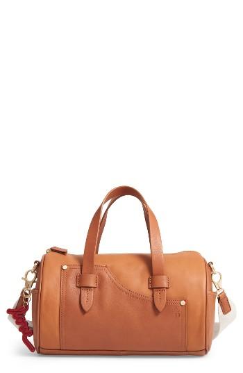 Ed Ellen Degeneres Mini Carml Leather Barrel Bag - Brown
