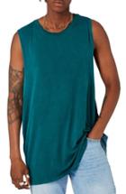 Men's Topman Acid Wash Tank, Size - Blue