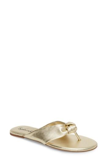 Women's Splendid Bridgette Knotted Flip Flop M - Metallic