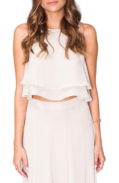Women's Show Me Your Mumu 'king' Tiered Chiffon Crop Top