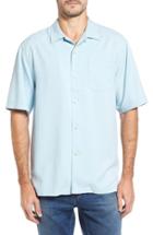 Men's Tommy Bahama Java Dobby Original Fit Silk Camp Shirt - Blue