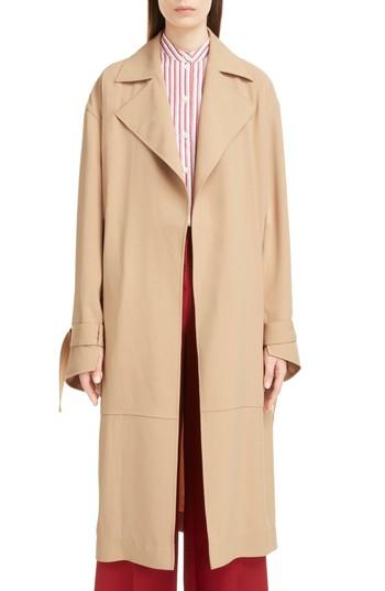 Women's Victoria Beckham Split Sleeve Trench Coat Us / 8 Uk - Beige
