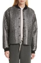Women's Vince Asymmetrical Zip Front Leather Jacket - Blue