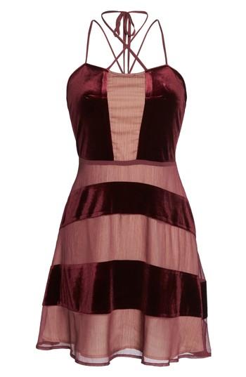 Women's Foxiedox Dante Velvet & Gauze Halter Dress
