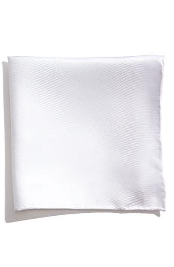 Nordstrom Silk Twill Pocket Square White