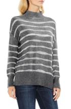 Women's Two By Vince Camuto Mock Neck Stripe Sweater, Size - Grey