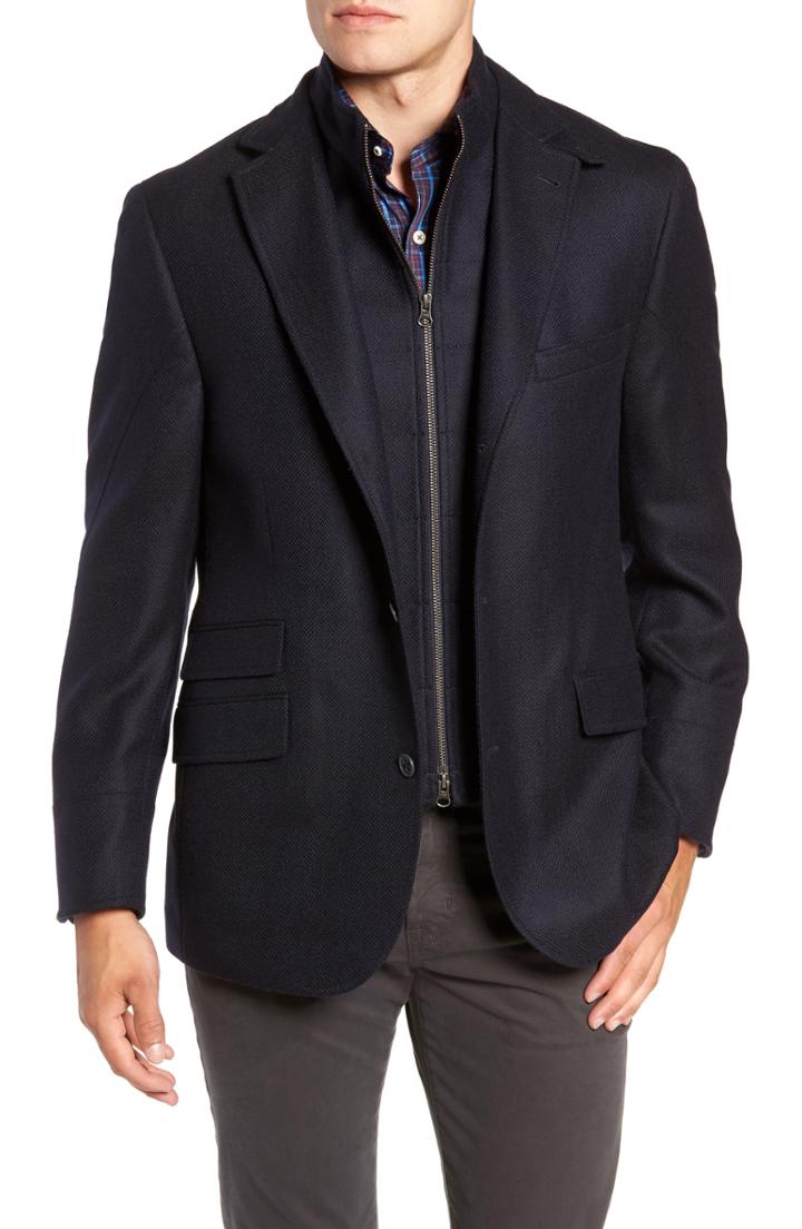 Men's Flynt Regular Fit Wool & Cashmere Hybrid Sport Coat