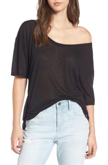 Women's Treasure & Bond Off The Shoulder Tee, Size - Black