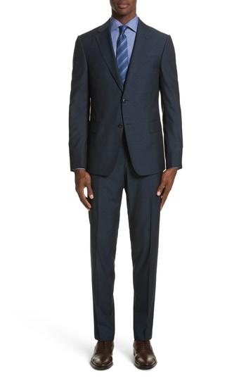 Men's Z Zegna Classic Fit Dot Wool Suit