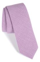 Men's 1901 Check Cotton Tie, Size - Purple