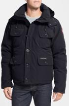 Men's Canada Goose 'selkirk' Slim Fit Water Resistant Down Parka With Detachable Hood, Size - Black