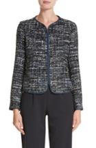 Women's Armani Collezioni Sequin Tweed Jacket - Black