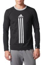 Men's Adidas Id Long Sleeve Performance T-shirt, Size - Black