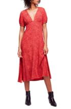 Women's Free People Looking For Love Midi Dress - Red