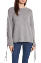 Women's See By Chloe Lace-up Sleeve Pullover - Metallic
