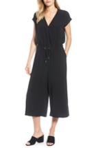 Women's Eileen Fisher Wide Leg Crop Jumpsuit, Size - Black