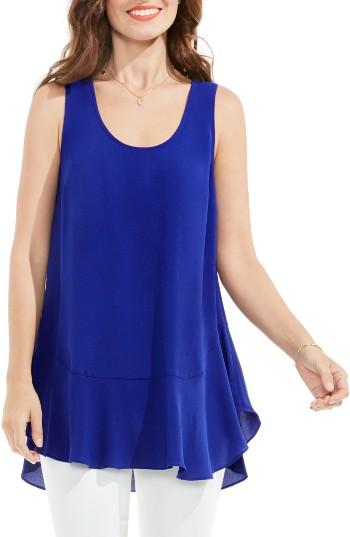 Women's Vince Camuto Ruffle Hem Blouse - Blue