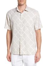 Men's Tommy Bahama Doric Diamond Original Fit Silk Camp Shirt - White
