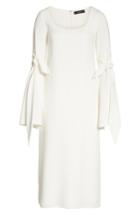 Women's Ellery Cindy Tie Sleeve Midi Dress Us / 8 Au - Ivory