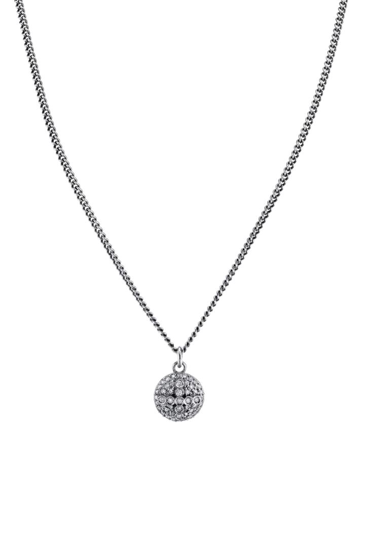 Women's Sheryl Lowe Pave Dome Cross Pendant Necklace
