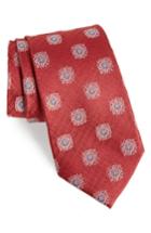 Men's Nordstrom Men's Shop Armas Medallion Silk Tie, Size - Red