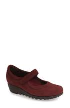 Women's Munro 'pia' Mary Jane M - Burgundy