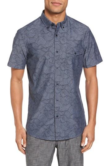 Men's 1901 Trim Fit Ivy Print Sport Shirt - Grey