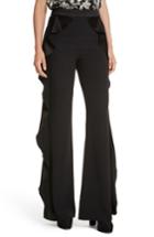 Women's Alice + Olivia Wallace Side Ruffle High Waist Pants