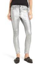 Women's One Teaspoon Kidds Metallic Drop Crotch Skinny Jeans - Metallic