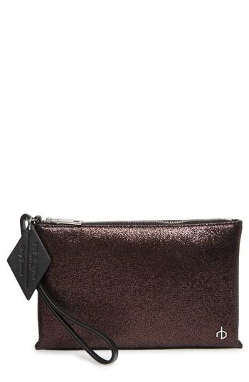 Rag & Bone Leather Wristlet Pouch - Metallic