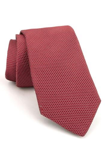 Men's Ted Baker London Micro Solid Silk Tie, Size - Red