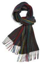 Men's Paul Smith Stripe Wool Scarf, Size - Black