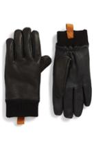 Men's Ugg Smart Genuine Shearling Leather Gloves - Black