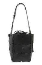 Paco Rabanne Element Medium Leather Hobo Bag - Black