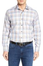 Men's Robert Talbott Crespi Iv Tailored Fit Sport Shirt, Size - Blue