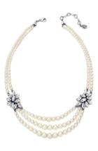 Women's Ben-amun Faux Pearl & Crystal Multistrand Necklace