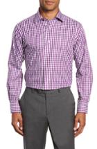 Men's Lorenzo Uomo Trim Fit Check Dress Shirt .5 - 36 - Purple