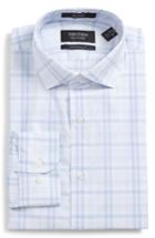 Men's Nordstrom Men's Shop Traditional Fit Check Dress Shirt .5 32/33 - Blue