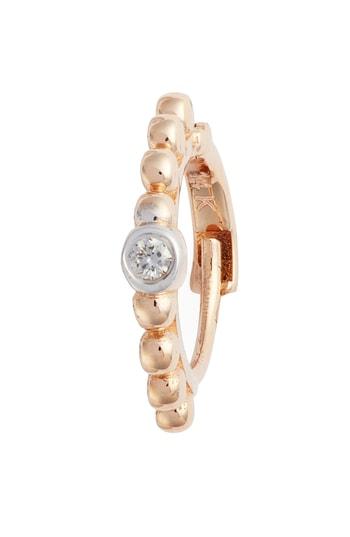 Women's Kismet By Milka Diamond Bezel Beaded Hoop Earrings