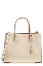 Michael Michael Kors Large Mercer Metallic Leather Tote -