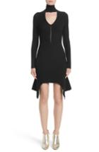 Women's Versace Knit Keyhole Turtleneck Dress Us / 48 It - Black