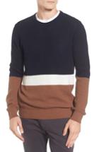 Men's Ben Sherman Textured Colorblock Sweater, Size - Blue