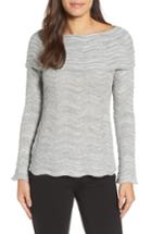 Petite Women's Nic+zoe Over The Shoulder Top P - Grey
